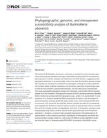 Phylogeographic, genomic, and meropenem susceptibility analysis of Burkholderia ubonensis