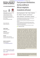Foot pressure distributions during walking in African elephants (Loxodonta africana)