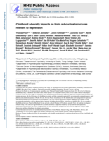 Childhood adversity impacts on brain subcortical structures relevant to depression