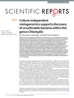 Culture-independent metagenomics supports discovery of uncultivable bacteria within the genus Chlamydia