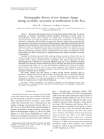 Demographic drivers of tree biomass change during secondary succession in northeastern Costa Rica
