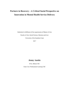 Partners in Recovery - A Critical Social Perspective on Innovation in Mental Health Service Delivery