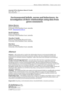Environmental beliefs, norms and behaviours: An investigation of their relationships using data from green consumers
