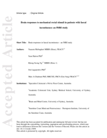 Brain responses to mechanical rectal stimuli in patients with faecal incontinence: an fMRI study