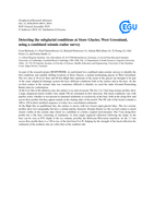 Detecting the subglacial conditions at Store Glacier, West Greenland, using a combined seismic-radar survey