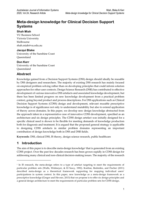 Meta-design Knowledge for Clinical Decision Support Systems