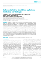 Deployment of IoV for Smart Cities: Applications, Architecture, and Challenges