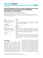 Patient perceptions of nurse mentors facilitating the aussie heart guide: A home-based cardiac rehabilitation programme for rural patients