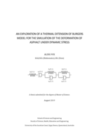 An exploration of a thermal extension of Burgers model for the simulation of the deformation of asphalt under dynamic stress