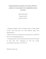 Evaluating the quality of meta-analytical reviews using the AMSTAR-2: A systematic review of meta-analytical reviews regarding child sexual abuse interventions