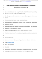 Duplex real-time PCR assay for the simultaneous detection of Achromobacter xylosoxidans and Achromobacter spp.