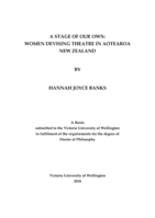 A Stage of Our Own: Women Devising Theatre in Aotearoa New Zealand