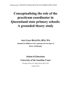 Conceptualising the role of the practicum coordinator in Queensland state primary schools: A grounded theory study