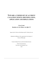 Toward a unified set of accident causation tenets: identification, application and implications