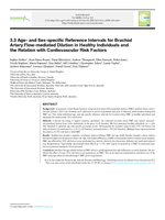 3.3 Age- and sex-specific reference intervals for brachial artery flow-mediated dilation in healthy individuals and the relation with cardiovascular risk factors