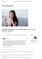 Ibuprofen might make your periods lighter, but it’s not a long-term solution