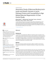 Association study of mannose-binding lectin levels and genetic variants in lectin pathway proteins with susceptibility to age-related macular degeneration: A case-control study
