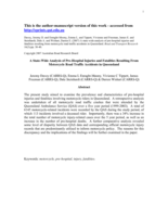 A state-wide analysis of pre-hospital injuries and fatalities resulting from motorcycle road traffic accidents in Queensland