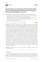 Bioremediation of aluminium from the waste water of a conventional water treatment plant using the freshwater macroalga Oedogonium