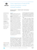 Carer experience of end-of-life service provision: A social network analysis