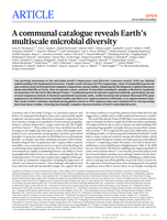 A communal catalogue reveals Earth’s multiscale microbial diversity