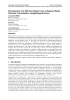 Development of a DSS and Online Tools to Support Sleep Disorder Consultations using Design Science