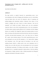 Entertainment events in shopping malls-profiling passive and active participation behaviors