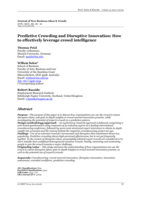 Predictive Crowding and Disruptive Innovation: How to effectively leverage crowd intelligence