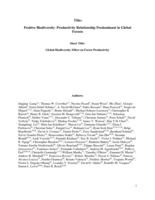 Positive biodiversity-productivity relationship predominant in global forests