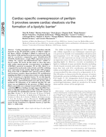 Cardiac-specific overexpression of perilipin 5 provokes severe cardiac steatosis via the formation of a lipolytic barrier