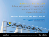 A key to inspired postgraduate leadership learning in regional Australia
