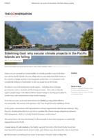 Sidelining God: why secular climate projects in the Pacific Islands are failing