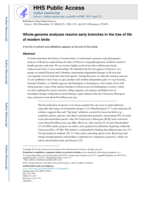 Whole-genome analyses resolve early branches in the tree of life of modern birds