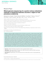 Whole-genome sequencing of a quarter-century melioidosis outbreak in temperate Australia uncovers a region of low-prevalence endemicity