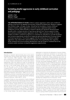 Including playful aggression in early childhood curriculum and pedagogy
