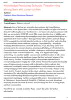 Knowledge Producing Schools: Transforming young lives and communities