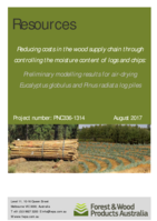 Reducing costs in the wood supply chain through controlling the moisture content of logs and chips: Preliminary modelling results for air-drying Eucalyptus globulus and Pinus radiata log piles