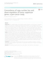 Concordance of copy number loss and down-regulation of tumor suppressor genes: a pan-cancer study