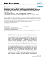 Does interpersonal psychotherapy improve clinical care for adolescents with depression attending a rural child and adolescent mental health service? Study protocol for a cluster randomised feasibility trial