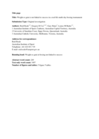 Weight Regain: No Link to Success in a Real-Life Multiday Boxing Tournament