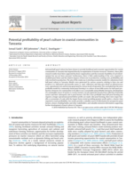 Potential profitability of pearl culture in coastal communities in Tanzania