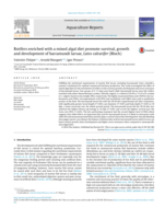 Rotifers enriched with a mixed algal diet promote survival, growth and development of barramundi larvae, Lates calcarifer (Bloch)