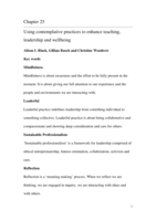 Using Contemplative Practices to Enhance Teaching, Leadership and Wellbeing