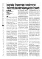 Integrating Responses to Homelessness: The Contribution of Participatory Action Research