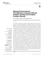 Beyond Psychometrics: The Difference between Difficult Problem Solving and Complex Problem Solving