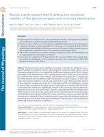 Murine startle mutant Nmf11 affects the structural stability of the glycine receptor and increases deactivation