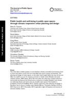 Public health and well-being in public open spaces through climate responsive urban planning and design