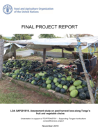 Assessment study on post-harvest loss along Tonga's fruit and vegetable chains: Final Project Report, LOA SAP2018/16