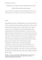 Returning to the roots of culture : a review and re-conceptualisation of safety culture