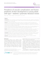 Prevalence of vascular complications and factors predictive of their development in young adults with type 1 diabetes: Systematic literature review